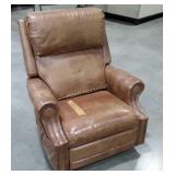 Recliner Chair. Brown pleather, gravity style,