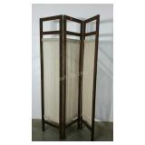 Three section room divider, each panel is
