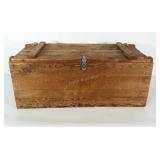 Wooden storage / shipping crate with hinged lid.