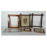 Frame and art lot: 2 Adirondack frames ( one with