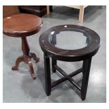 Two pc Home Furnishings lot, 16" drum top side