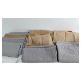 Textiles, tablecloths, large pieces of burlap and