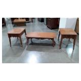 3pc Maple Coffee and End Table Set