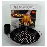 Non-stick combination vertical roasting rack and