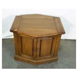 End table, storage underneath