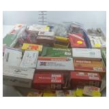 Two trays of empty ammo cartridges,  plus some