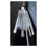 PVC Pipe Lot, 1to8" dia, 10ft plus in lengths.
