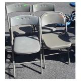 Four Folding Chairs, 3 poly, one metal. Seller