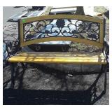 Nice 4ft. Park Bench, cast legs with back insert,