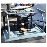 Salvage Lot, 2 TV Stands, one TV. Buy for the