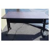 Commercial Office Work Station Table, on rollers,