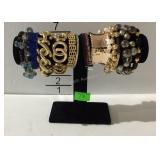 Jewelry display with 13 bracelets