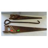 2 handsaws and 1 hook