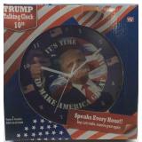 Donald Trump talking wall clock
