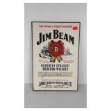 Advertising,  Jim Beam wall plaque, 13x19, wear