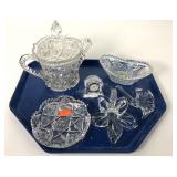 Glass, Waterford Crystal clock, Smith Glass cut