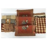 Table textiles, rooster and fall themed