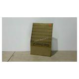 Advertising zipper display. Steel. 18"×28"×7.5".