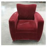 Velvet-like upholstered accent, armed chair. 33"