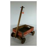 Toy wagon jade from Coca-Cola crate.