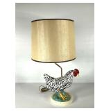 Ceramic chicken lamp, stands 25"