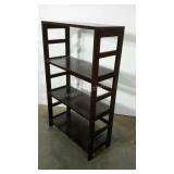 Pine, open sided bookcase. 25"×11"×42".