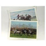 Unframed horse racing prints by Don Crouse, each