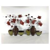 Two metal wall sculptures,  each measures 19x25