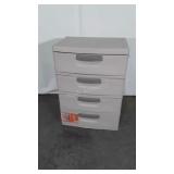 Two Sterlite 4 Drawer Organizers, 25wx18dx35"