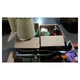 Skid lot: lamps, crutches, glassware, seasonal,