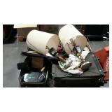 Skid lot: lamps, older electronics, luggage,