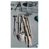 Long handled lawn tools lot