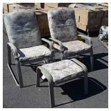 3pc Outdoor Furniture set, aluminum framed with