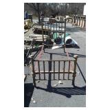 Antique Brass Wrapped Bed, twin size, 36x72" on