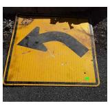 Road sign, Arrow, 30x30"