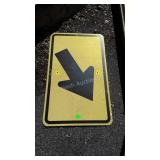 Road sign, Arrow, 18x30"