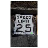 Road sign, Speed Limit 25, 24x30"