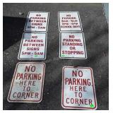 6-Road signs, No Parking, 12x18"