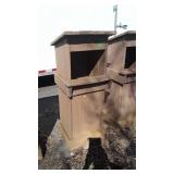 Trex Built Trash Can House, the front slides up