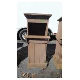 Trex Built Trash Can House, the front slides up