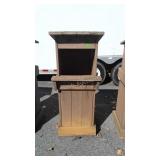 Trex Built Trash Can House, the front slides up