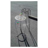 Two Iron Works Outdoor Plantstands. 26&30" tall