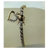 Gold over Sterling silver moissanite heart