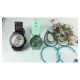 Two watches, earrings , and a necklace