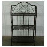Metal plant stand, folds for storage, 48" tall,