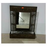 Metalworks planter and wall mirror with jungle