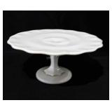 Milk glass cake stand, 5" h, 10" in diameter