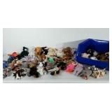 Large Beanie Babies collection with blue storage