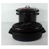 Enameled cookware, includes roaster (13") and