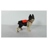 Cast iron French bull dog, some paint chipping,